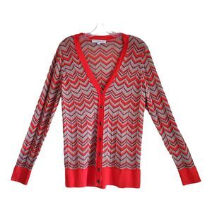 LOFT Ann Taylor Women's L Preppy Cardigan Sweater Wool Blend Button Up 38"